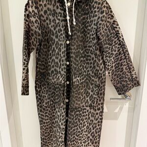 Ganni Leopard Rain Jacket